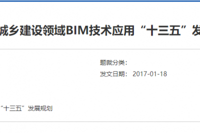 湖南省城乡建设领域BIM技术应用“十三五”发展规划